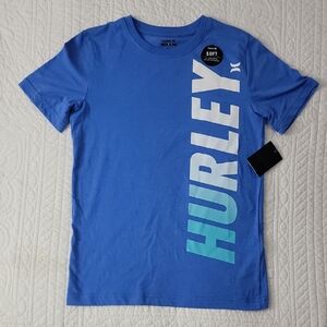 Hurley Kids Pacific Blue Heather Graphic T-Shirt Size Large